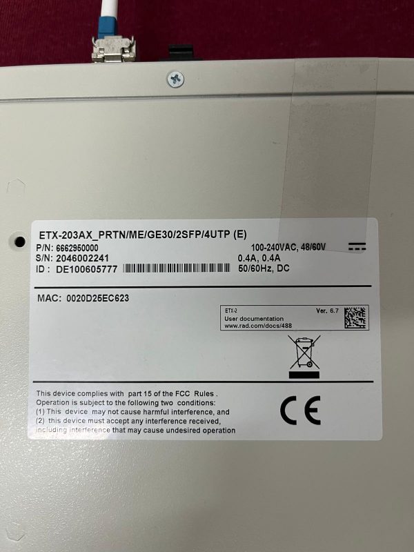 ⁦etx-203ax port/me/ge30/2sfp/4 utp⁩ – תמונה ⁦3⁩